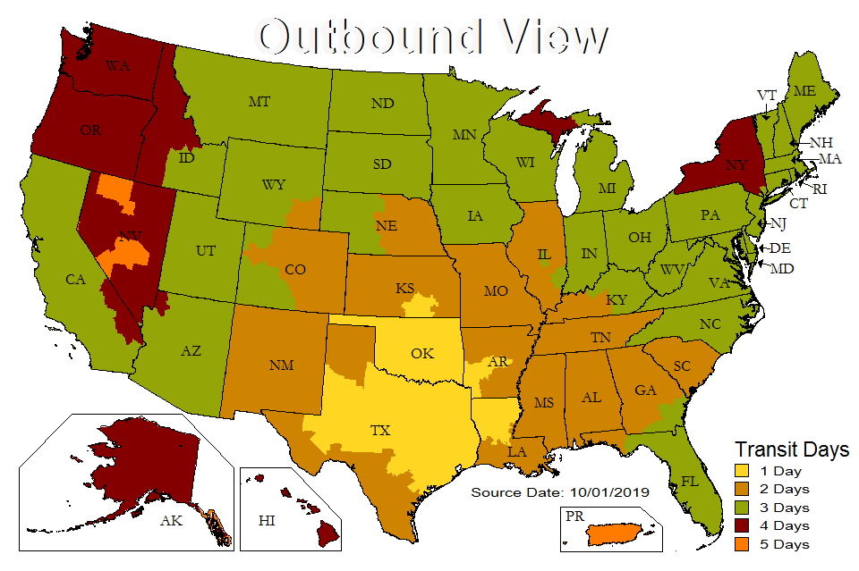 shipping-handling outboard view map