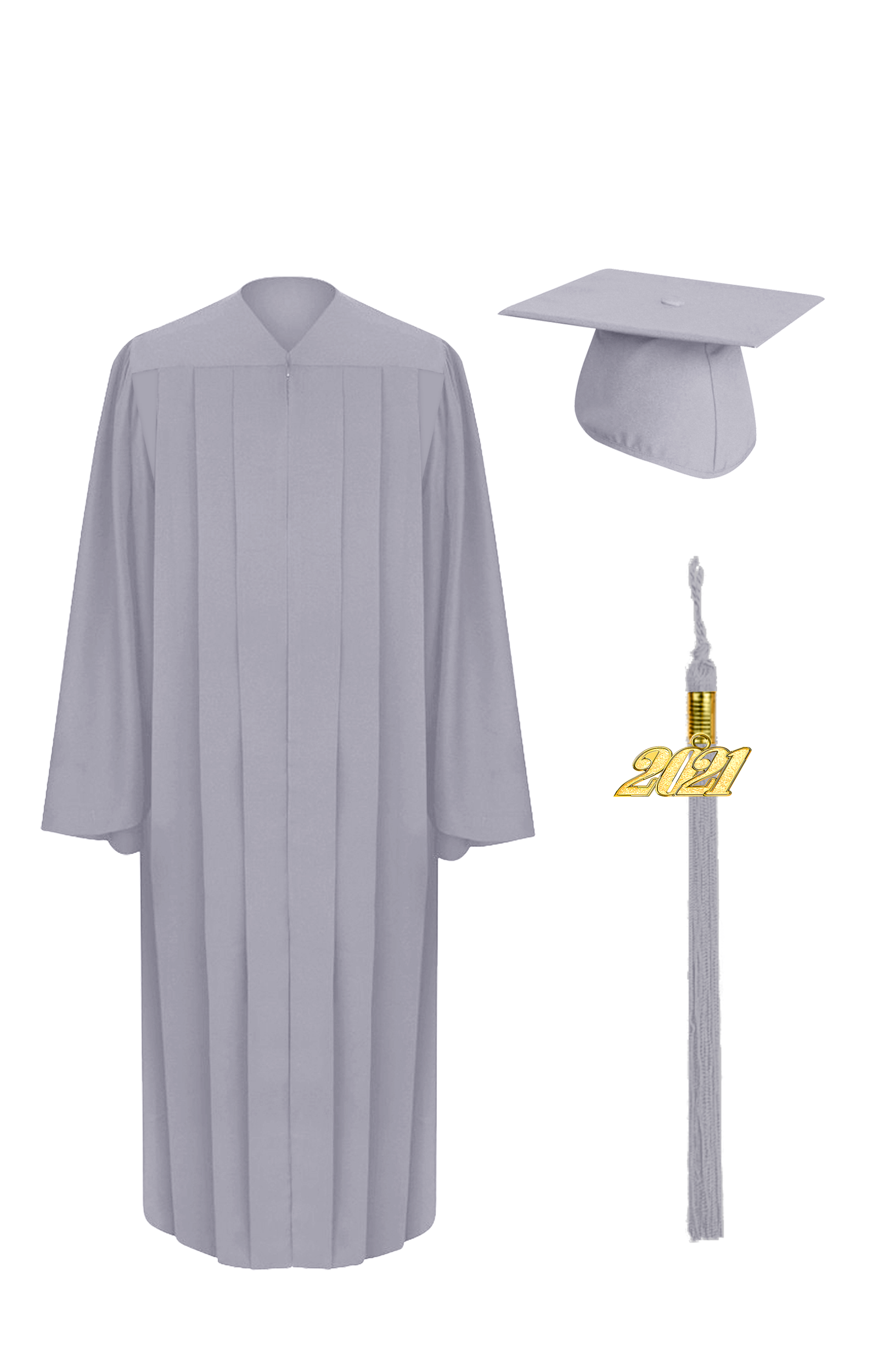 Matte White High School Cap & Tassel - Graduation Caps